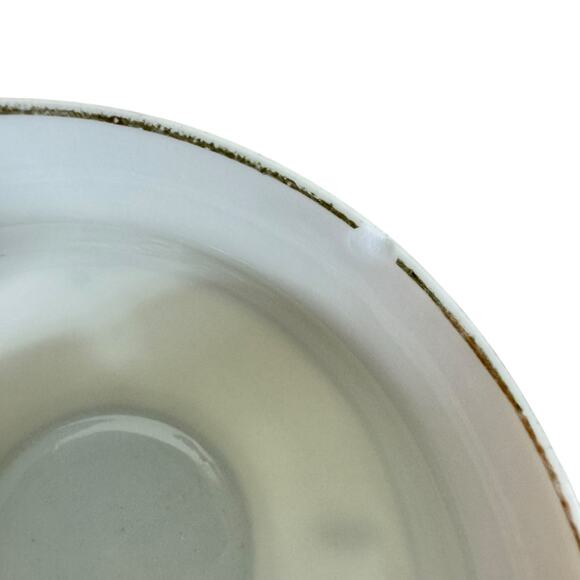 Vintage Hand Painted Floral Purple Mustache Saver Handled Tea Cup Gold Trim - Picture 4 of 5